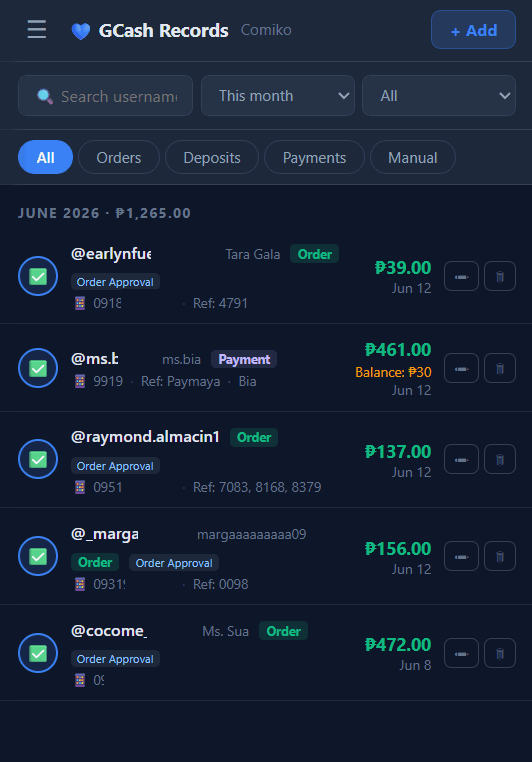 Direct Payments tracking — recording a payment and associating it with a buyer